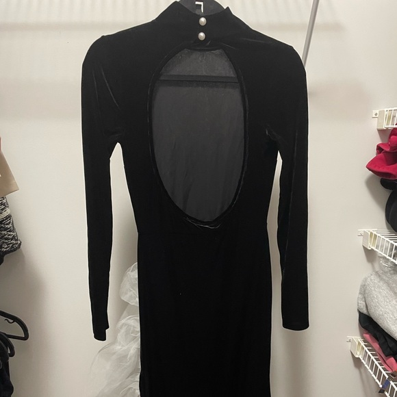 Black Asymmetrical Dress - Picture 3 of 3